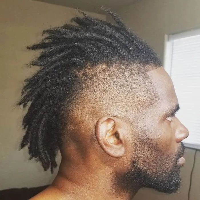 Dreadlock mohawk with fade 