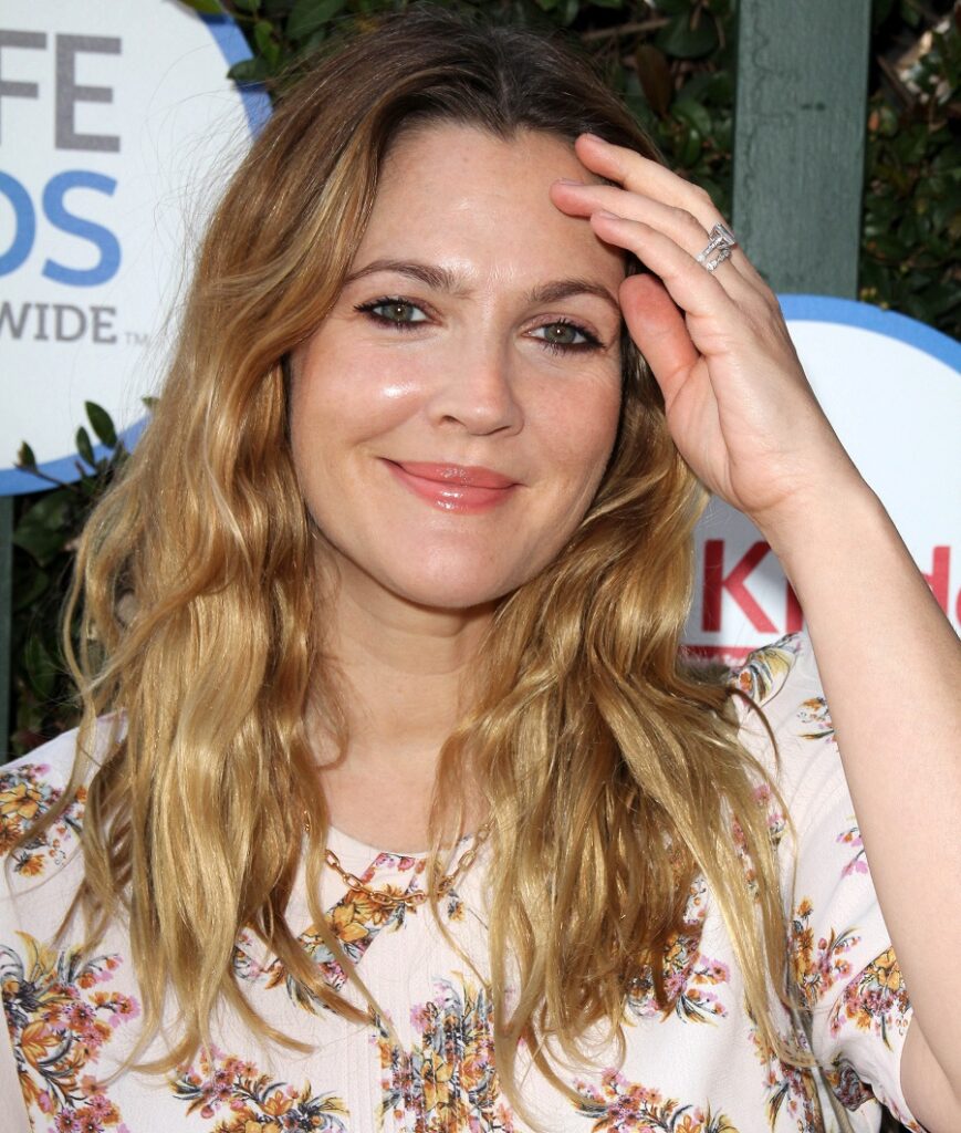 Drew Barrymore With Beach Waves
