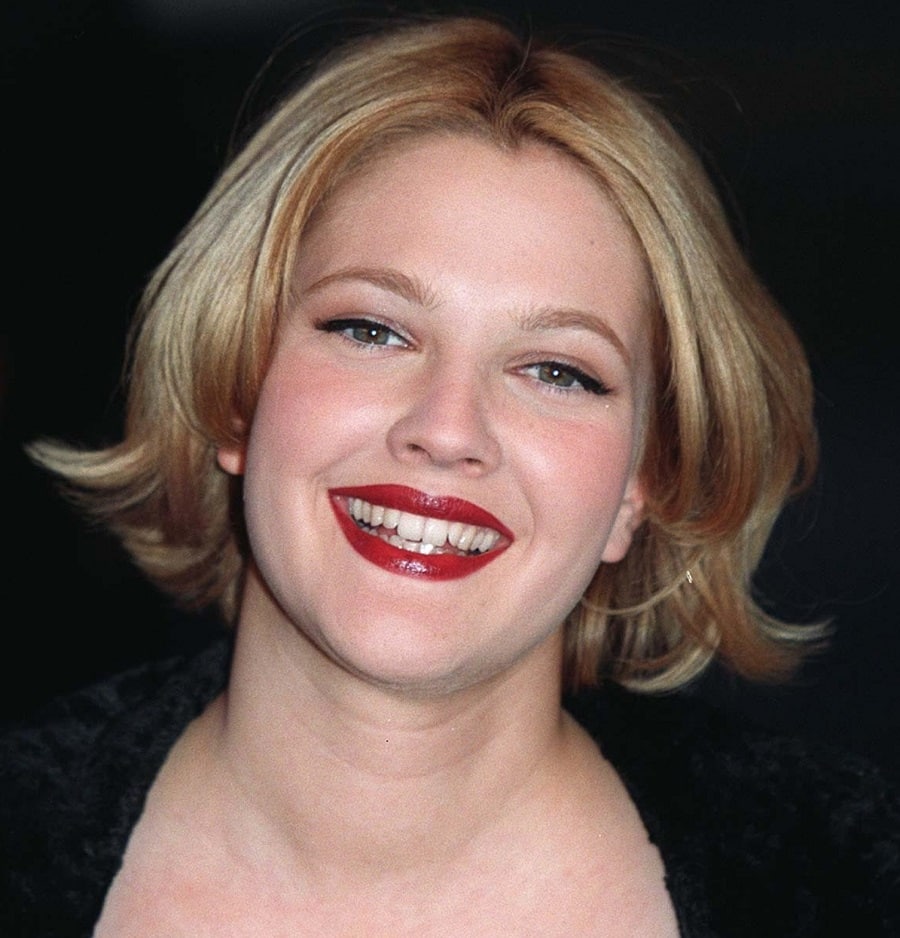 Drew Barrymore With Short Bob