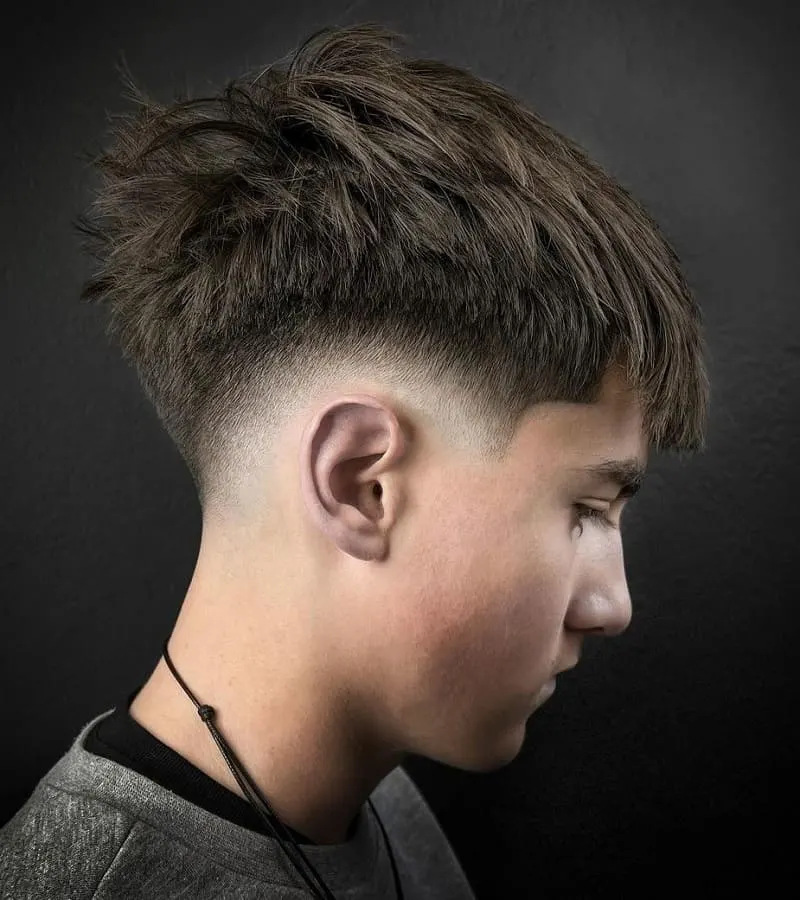Drop Fade Cut with Messy Top