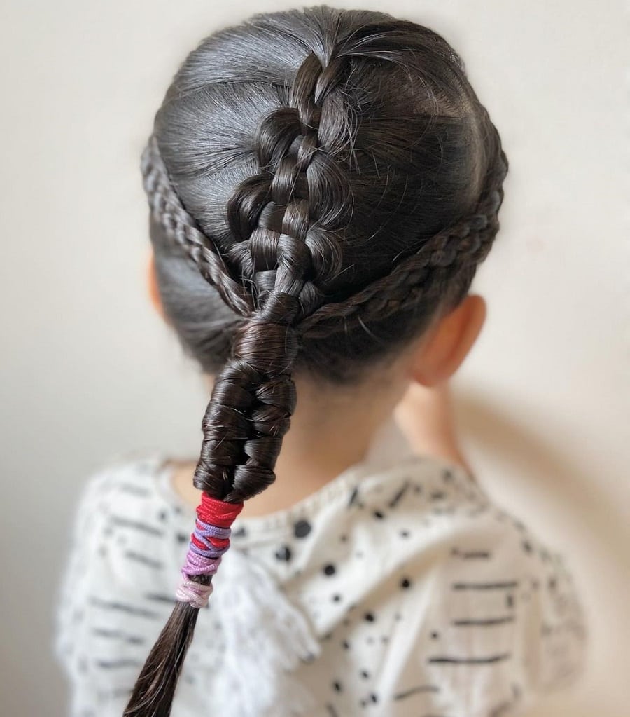 Dutch zipper braid