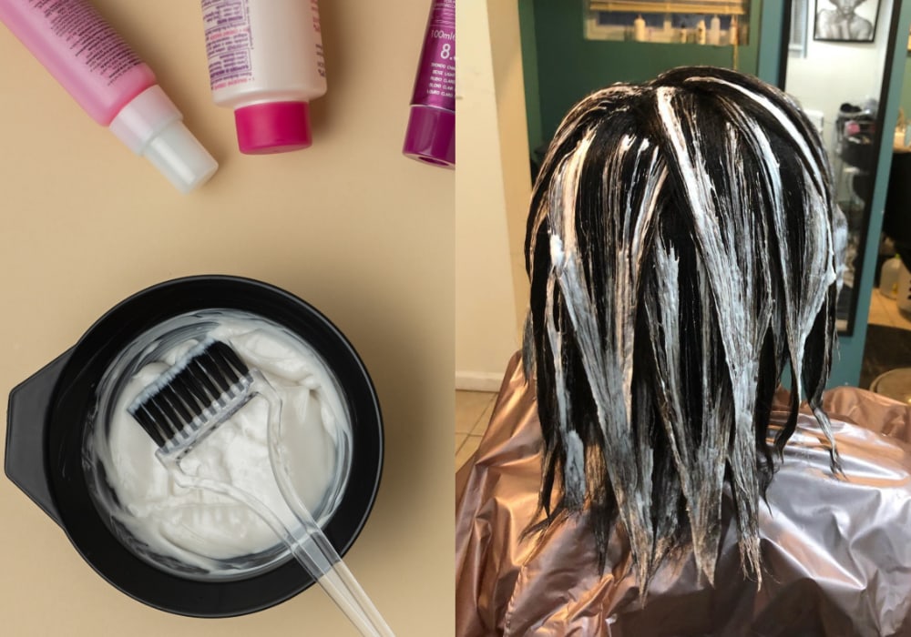 Relaxed hair coloring
