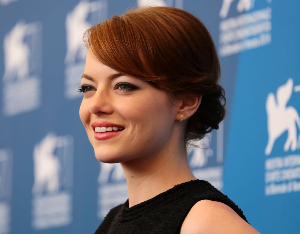 Emma Stone with updo