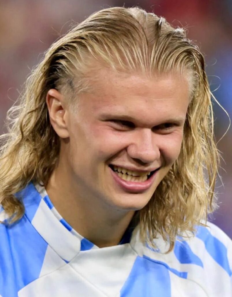 Erling Haaland With Long Hair