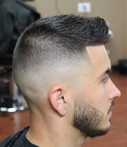 Long Fade with Peaked Fringe