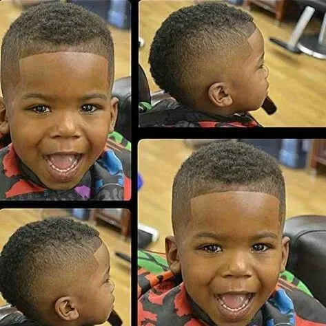 black baby first haircut