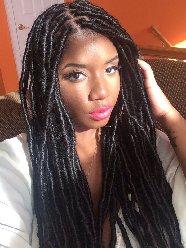 beautiful Attachment Faux Locs hairstyle 