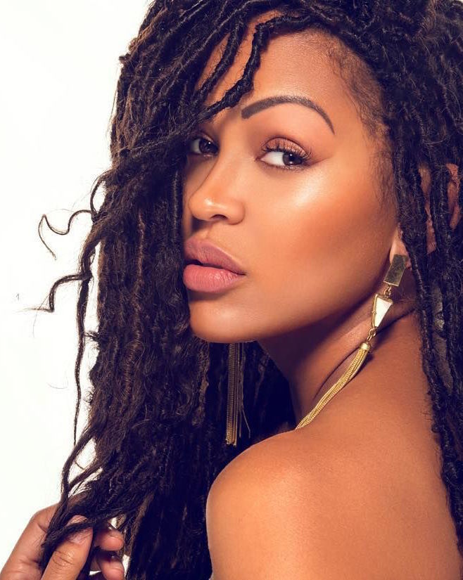 Bangs hair with Faux Locs for women 
