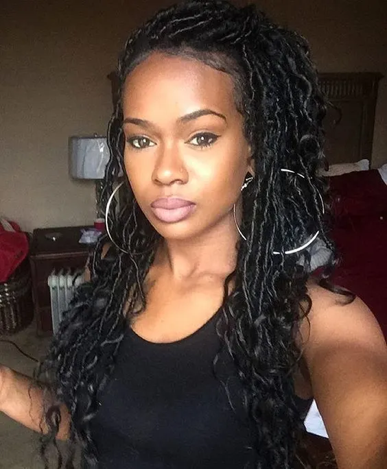 Micro braids Faux Locs black hairstyle your favorite 