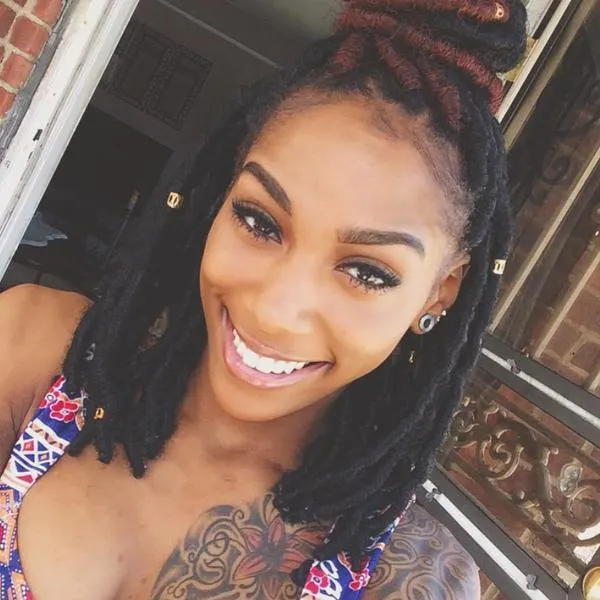 Girl Faux Locs hairstyle 