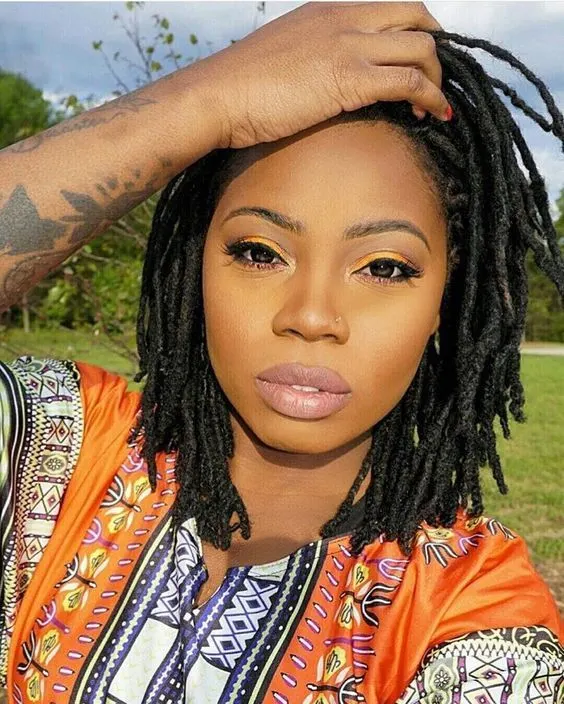 Faux Locs short and sweet hairstyle