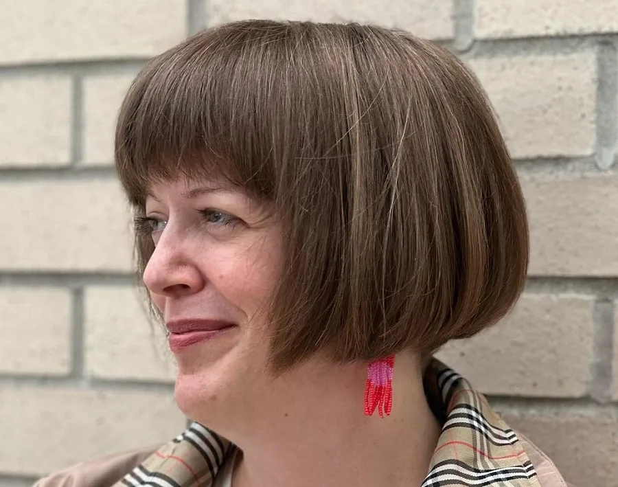 French blunt bob for women over 50