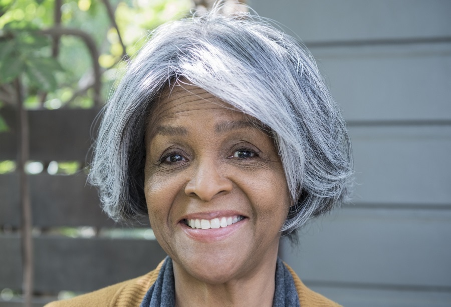 French bob for black women over 50