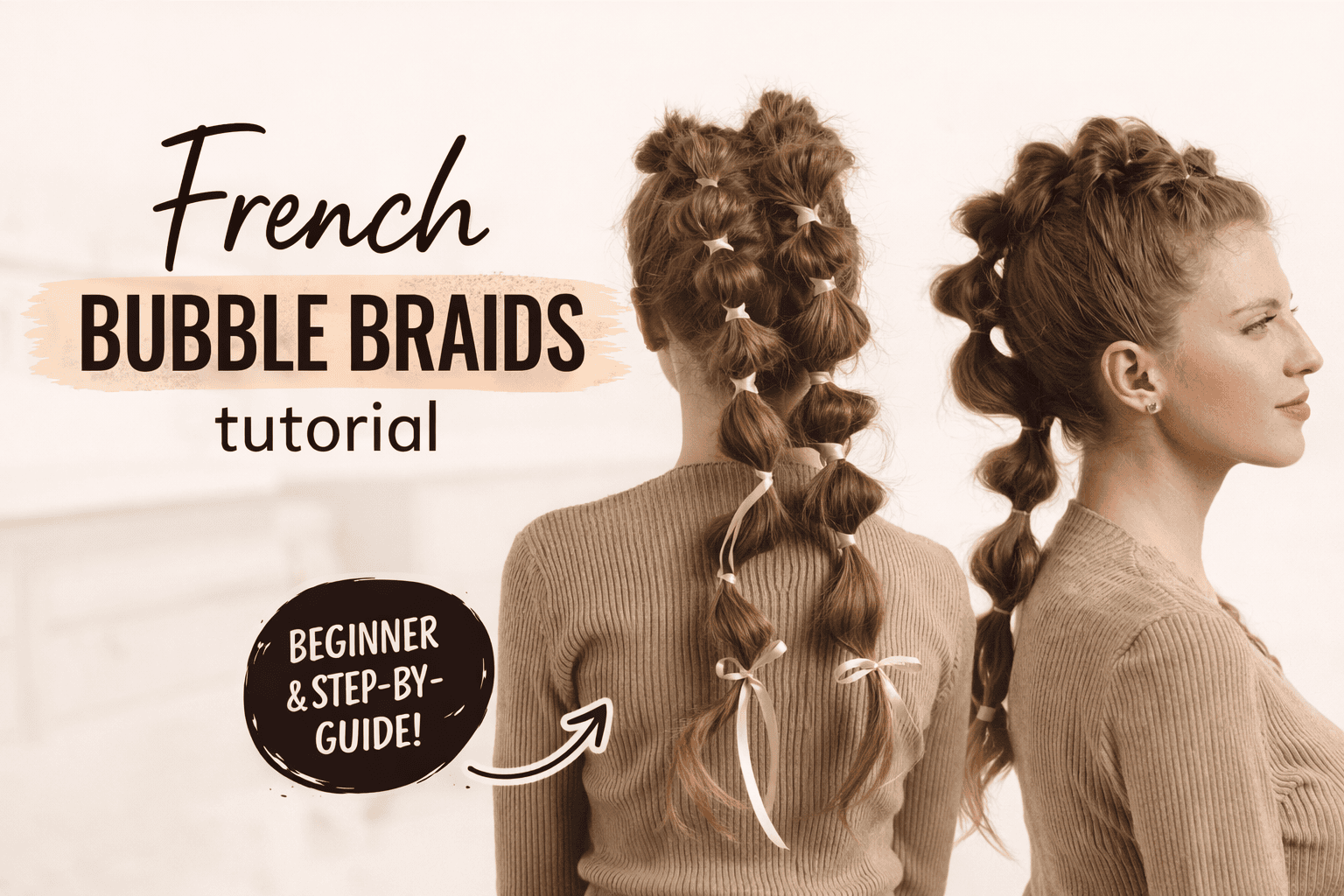 French bubble braids tutorial