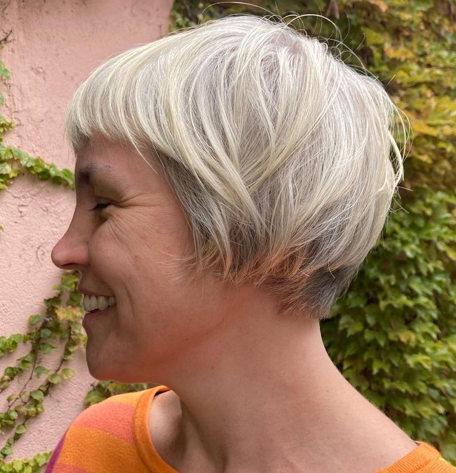 Short French bob for women over 50