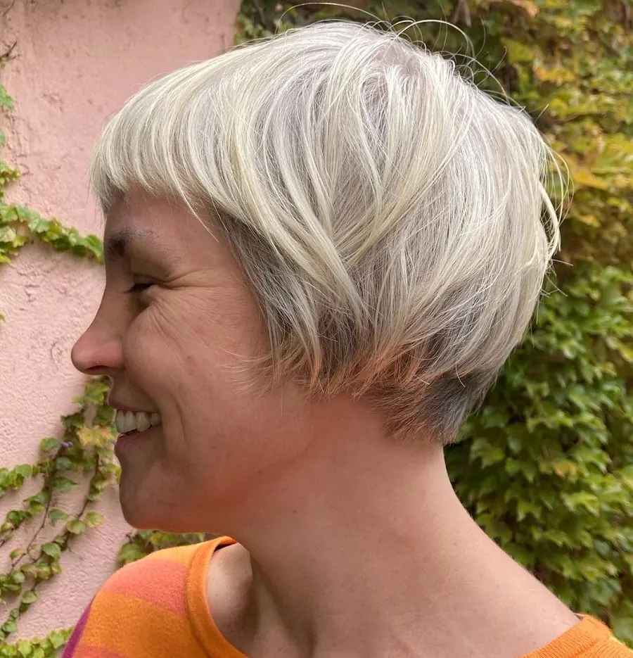 French short bob for women over 50