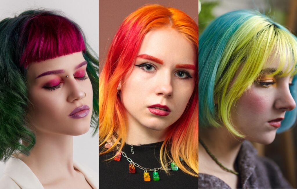Fun and Funky Color Blocked Hair