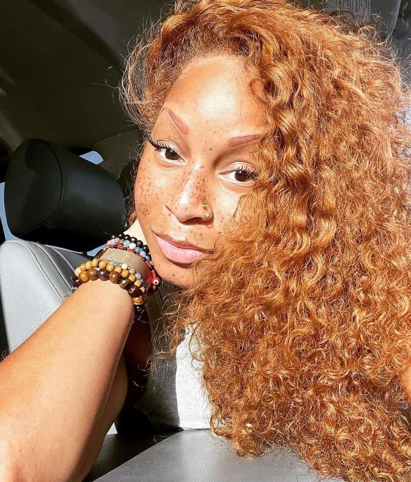 Ginger Curls for Black Ladies with Freckles