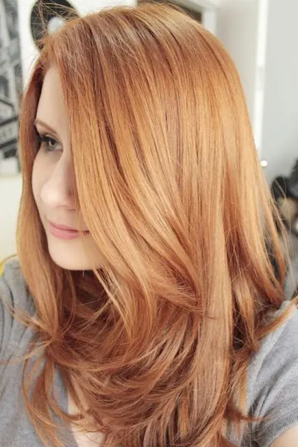Ginger Ombre Hair Color for girl
