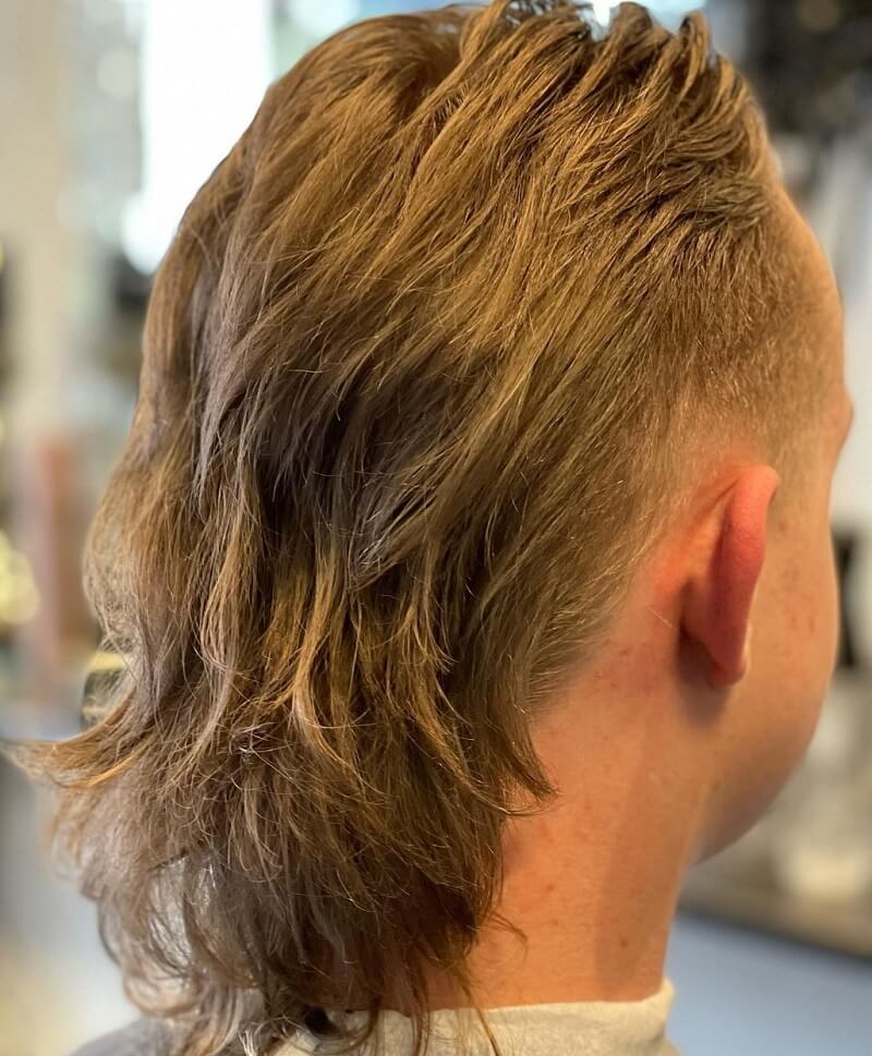 Golden Brown Hockey Flow for Men's Hair