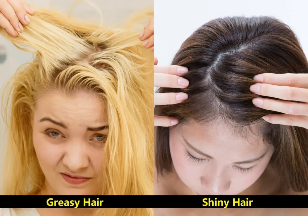 Greasy Hair Vs. Shiny Hair
