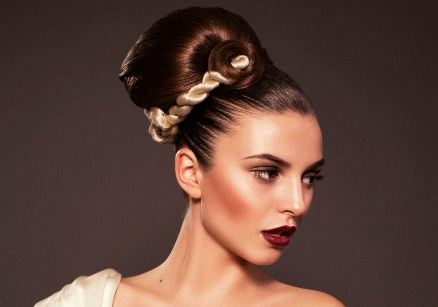 Greek high bun