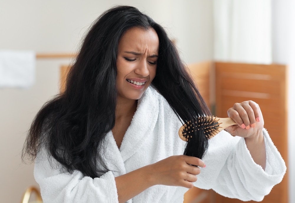 Hair Washing Mistakes - not detangling before washing hair