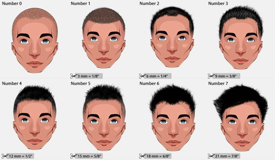 Different Haircut Numbers Hair Clipper Sizes 2019