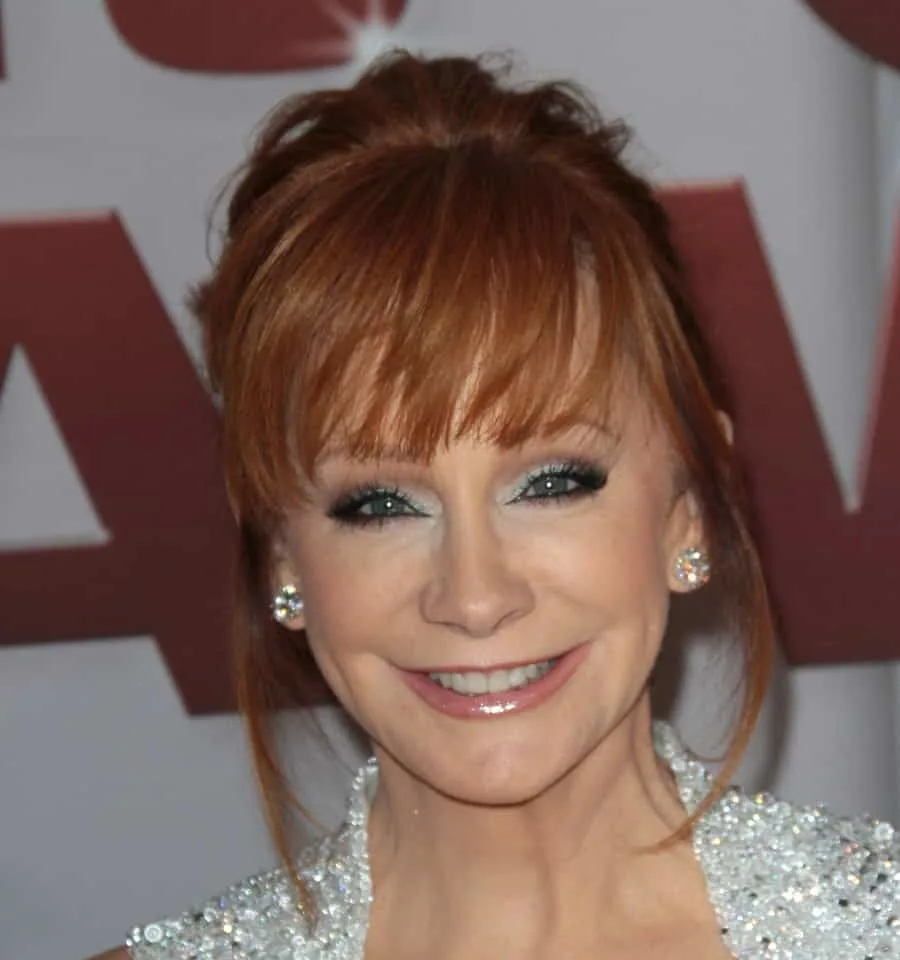 updo style by Reba McEntire