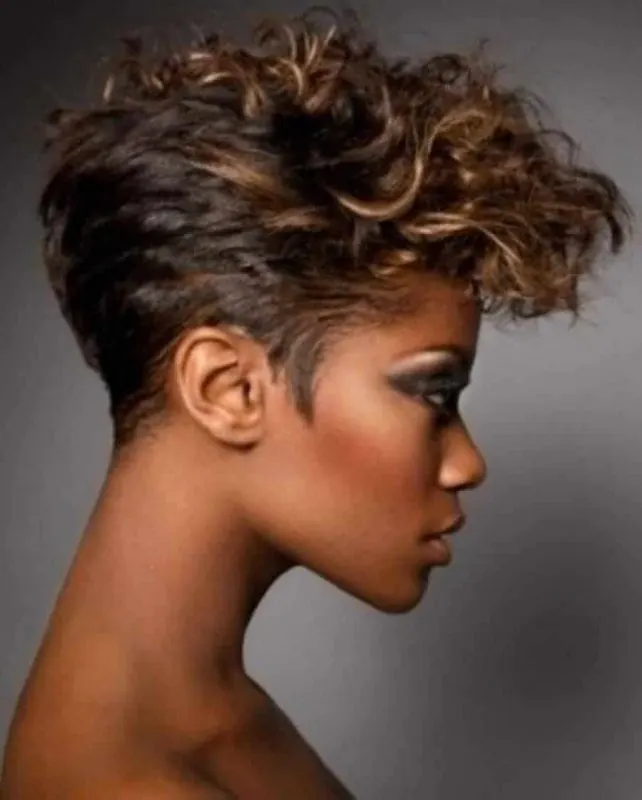 Highlight hairstyle for black girl