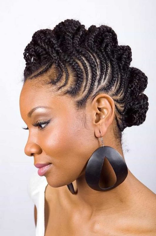 twisted braids hairstyle for black ladies