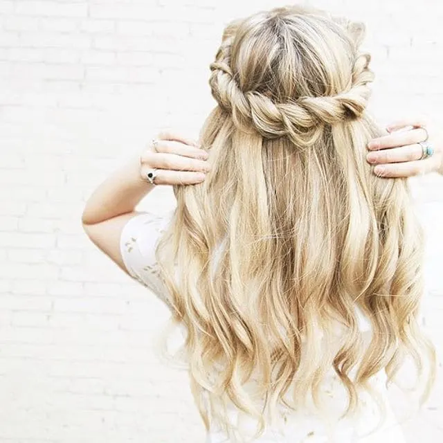  Half Halo with long Braid hairstyle 