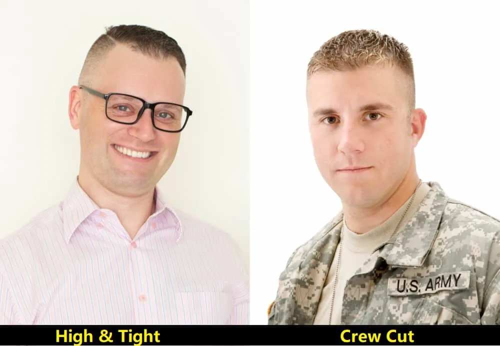 High & Tight Vs Crew Cut - suitable face shape