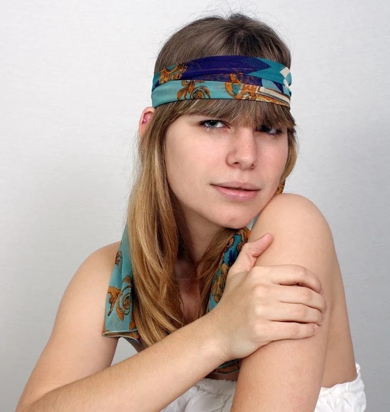 How To Fix Bad Bangs - Use Scarf