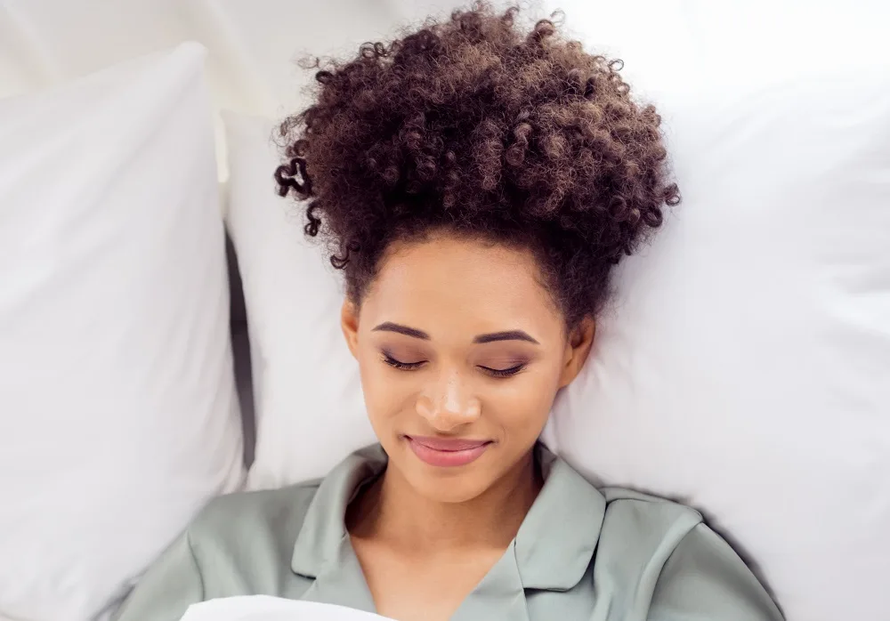 How to Bring Out Natural Curls - Pineapple Hairdo at Night