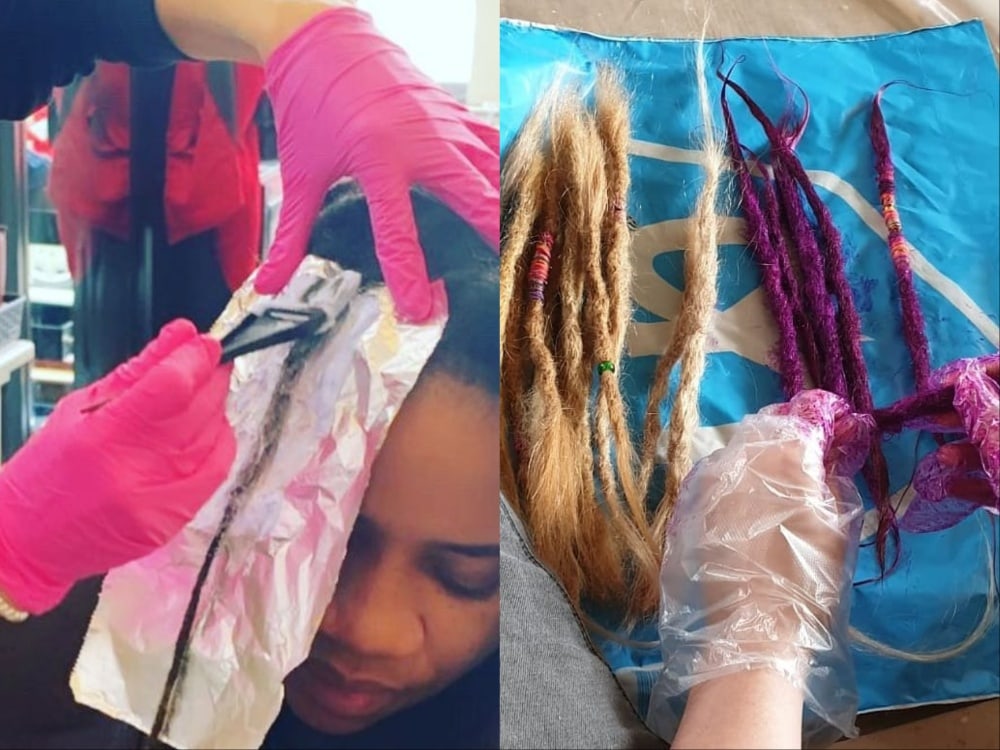 Dyeing dreads