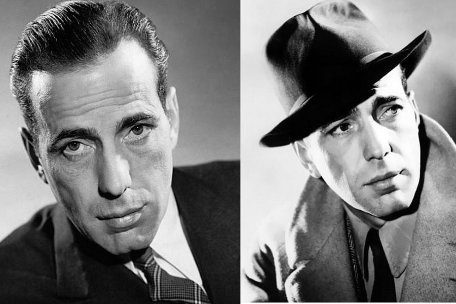 Humphrey Bogart 's 1930s Slicked-Back Hair with Fedora