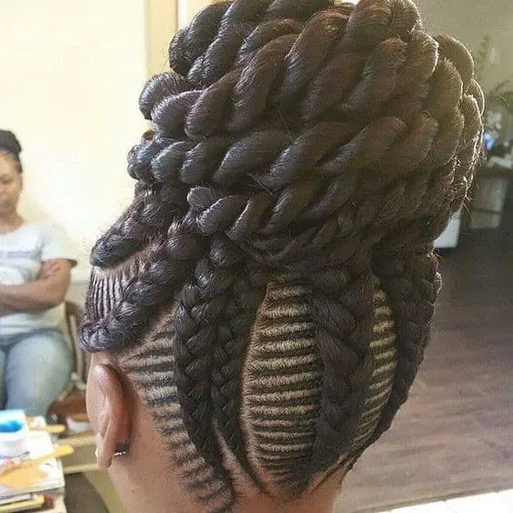 Hybrid Twists hairstyle 