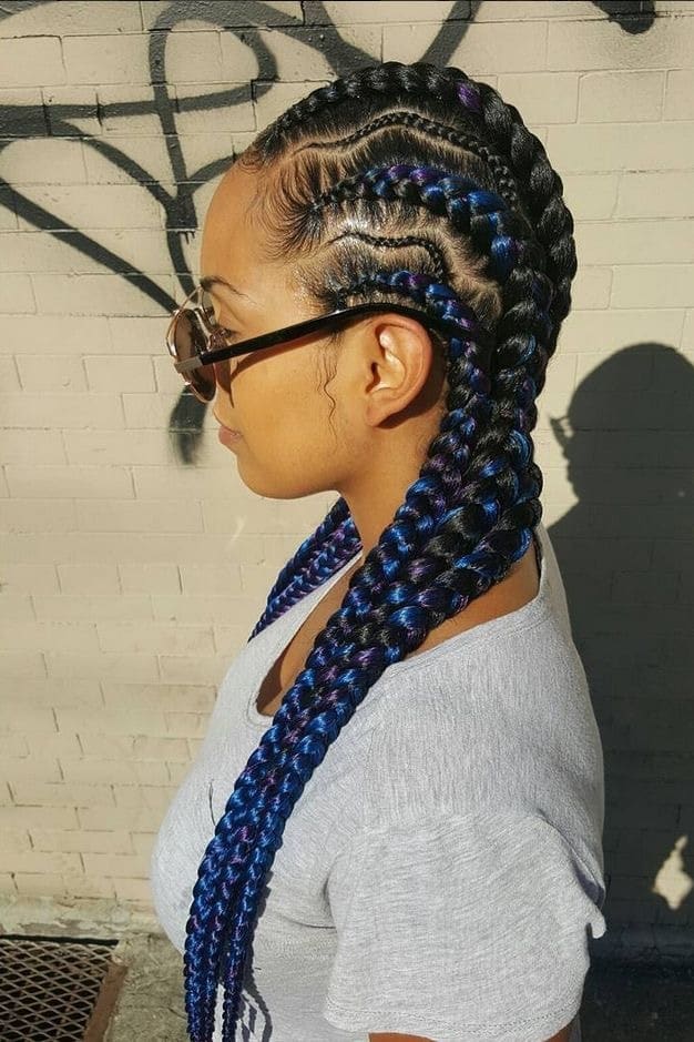 Braids In Cornrow hairstyle for girl 