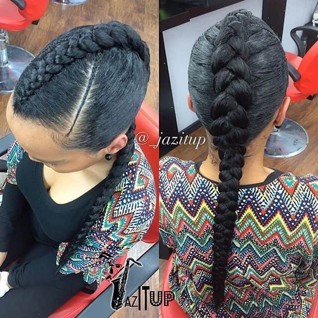 braided Mohawk hairstyle for girl