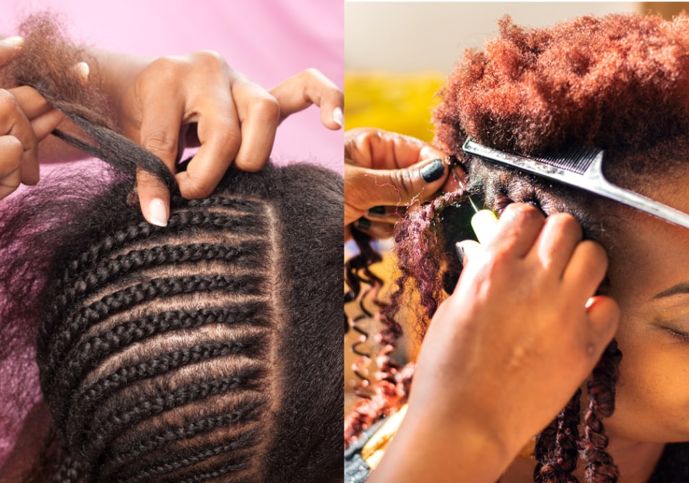 Installing Spring Twists - Crocheting and Scalp Braids