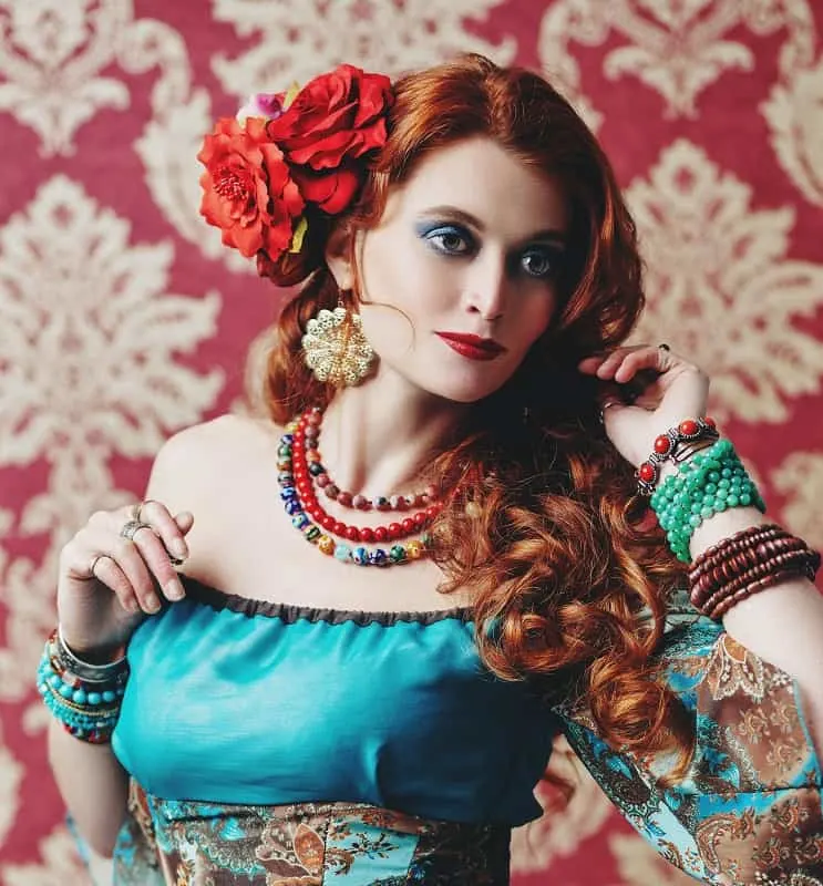 Irish red gypsy hairstyle