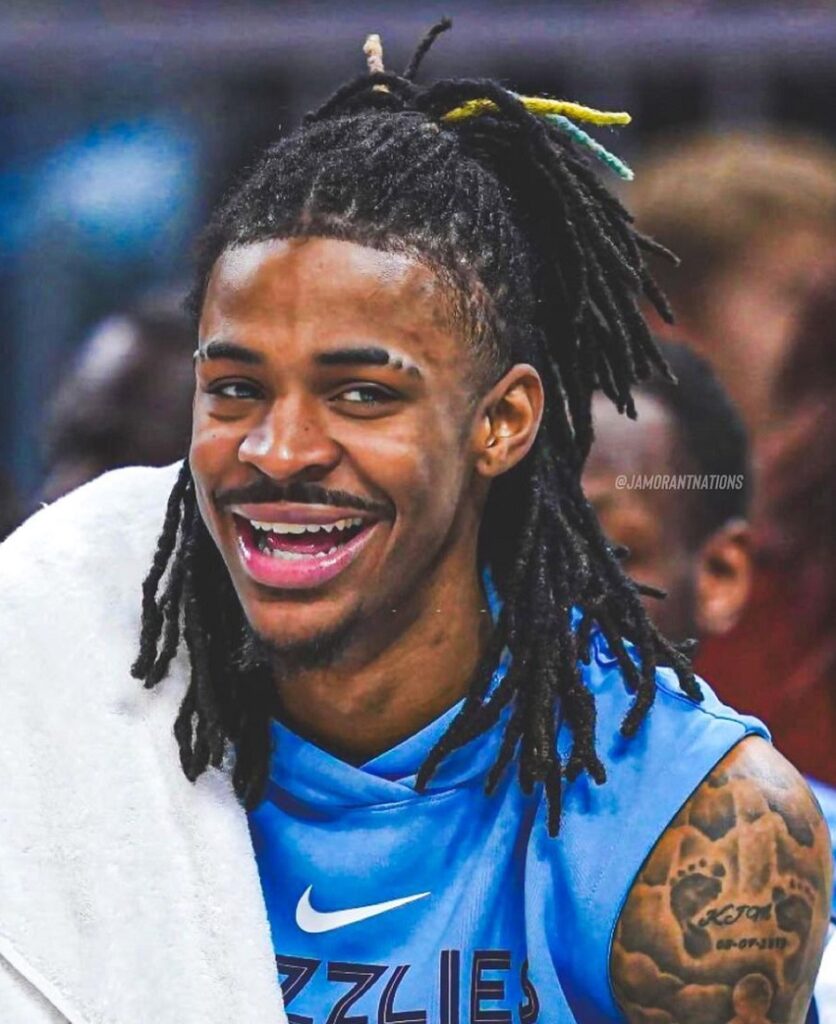 Ja Morant With Half Up Hairstyle
