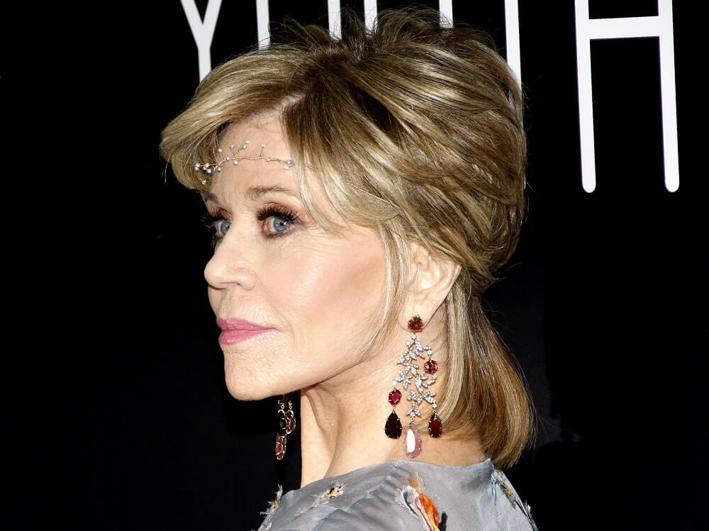 Jane Fonda's Half-up Hairstyle