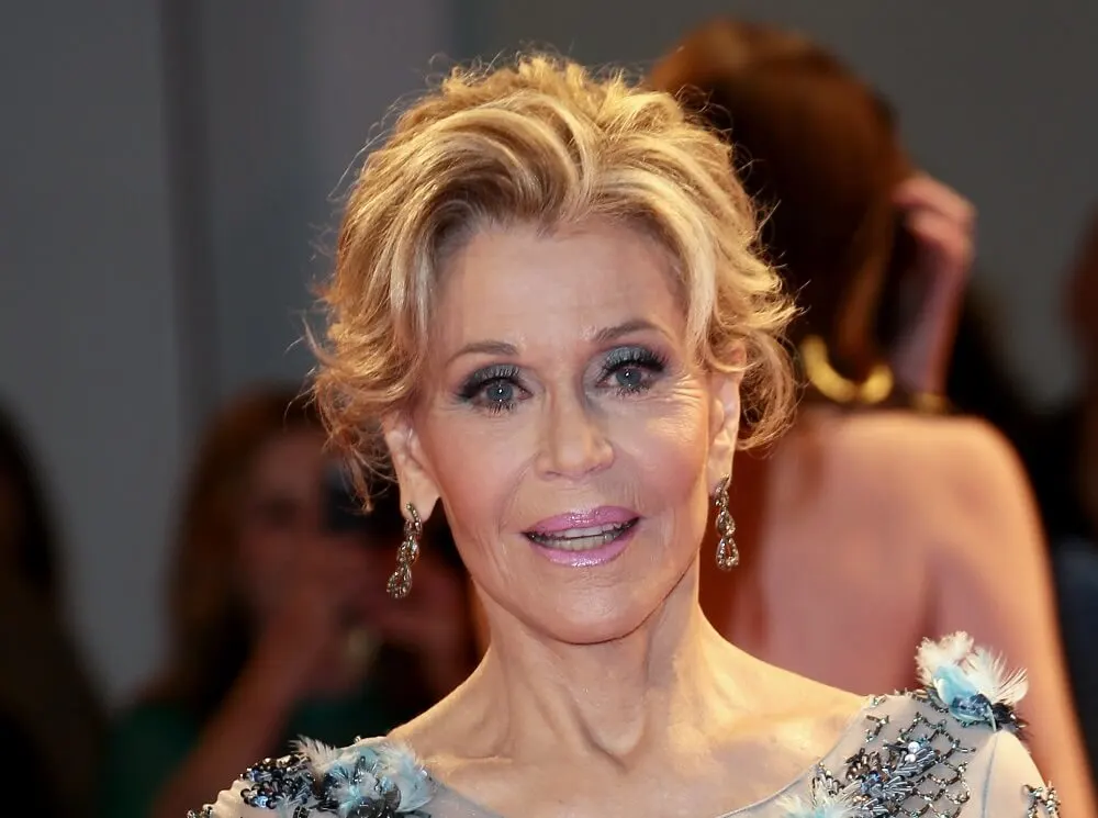 Jane Fonda's Side Part Hairstyle