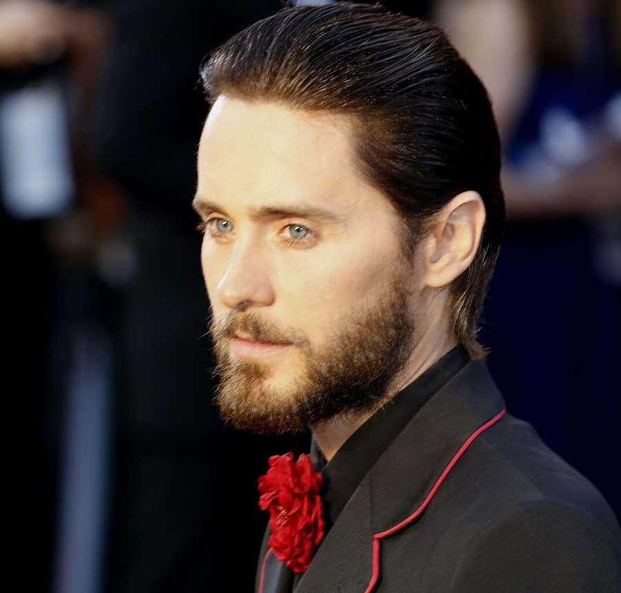 Slicked Back Hairstyle by Jared Leto