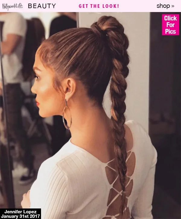 Jennifer Lopez hair with High Ponytail 