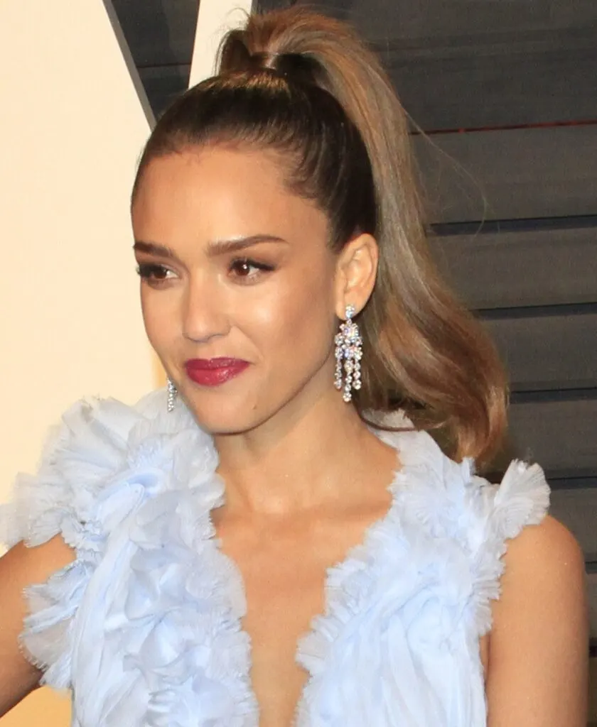 Jessica Alba with High Ponytail