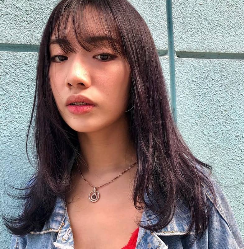Korean bangs for oval faces