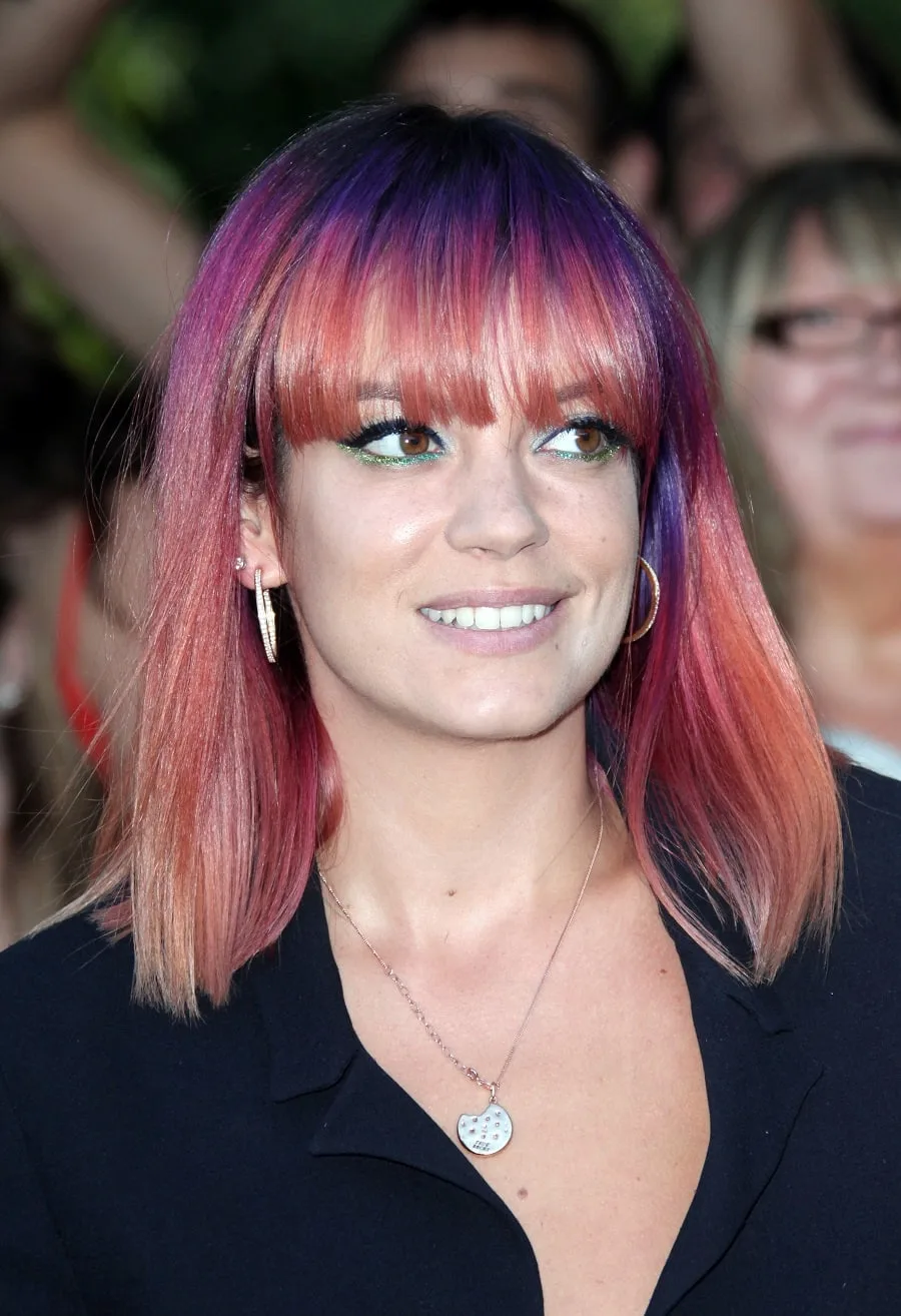 Lily Allen With Pink Hair